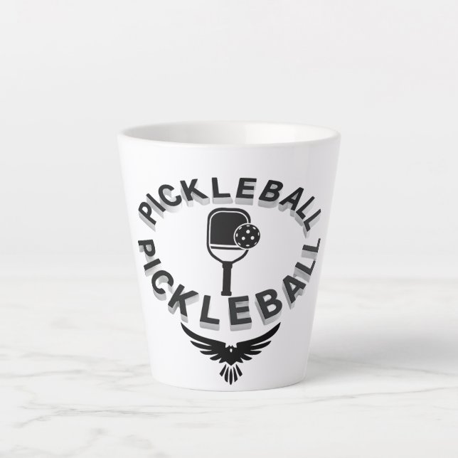 Pickleball black and white mug design (Front)