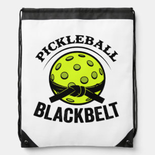 Pickleball Blackbelt – Funny Pickleball Master Drawstring Bag