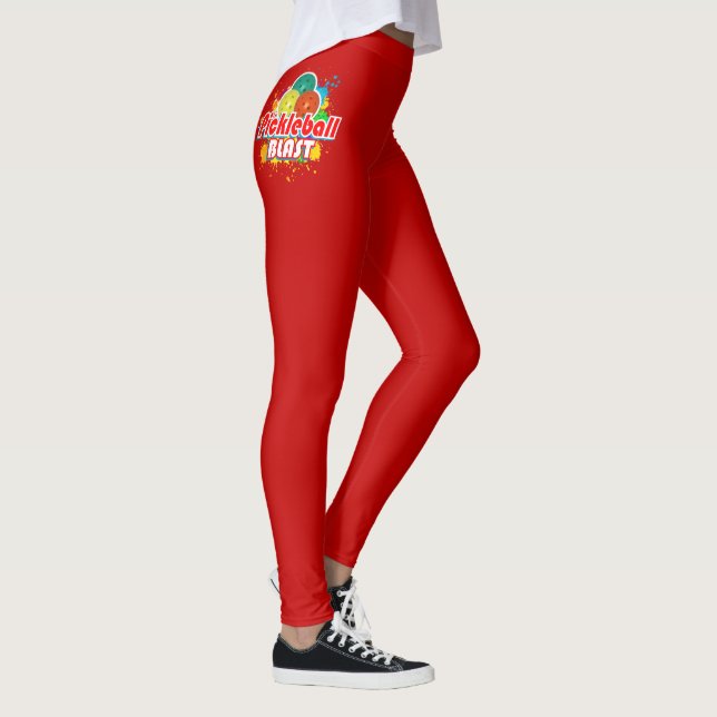 Pickleball Blast 1 Image Options Leggings (Right)