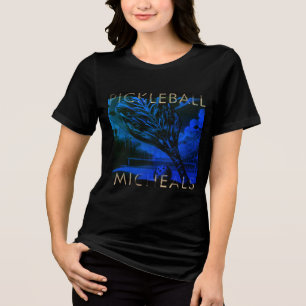 Pickleball Blue Graphic T-Shirt Tri-Blend Shirt