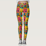 Pickleball Bold Andy Warhol Style Pattern Leggings