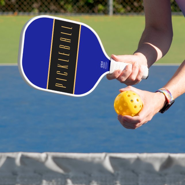PICKLEBALL Bold Refined Navy Red Black Stripes Carbon Fiber Pickleball Paddle (Insitu)