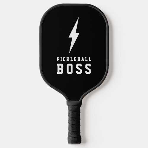 Pickleball Boss Lightning Bolt and Monogram Pickleball Paddle