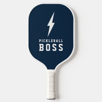 Pickleball Boss Lightning Bolt Custom Color Pickleball Paddle by Orabella at Zazzle