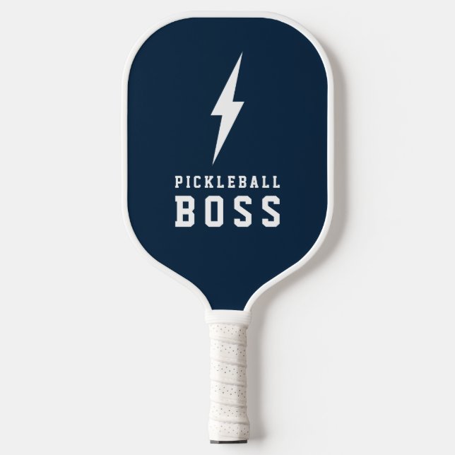 Pickleball Boss Lightning Bolt Custom Color Pickleball Paddle (Front)