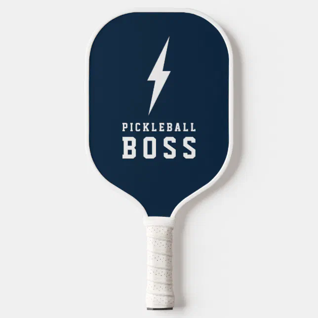 Pickleball Boss Lightning Bolt Custom Color Pickleball Paddle (Front)