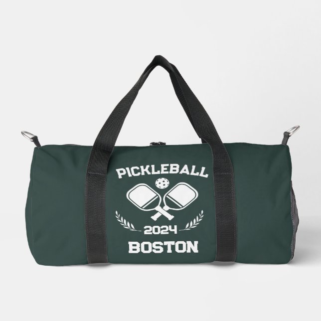 Pickleball Boston 2024 Custom Dark Teal Duffle Bag (Front)