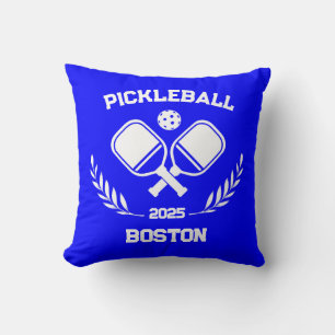 Pickleball Boston 2025 Custom Blue Throw Pillow