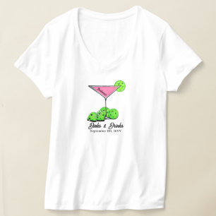 Pickleball Bridal Shower Dinks & Drinks Customized T-Shirt