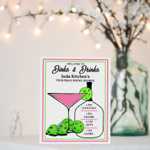 Pickleball Bridal Shower Dinks & Drinks Pink Cosmo
