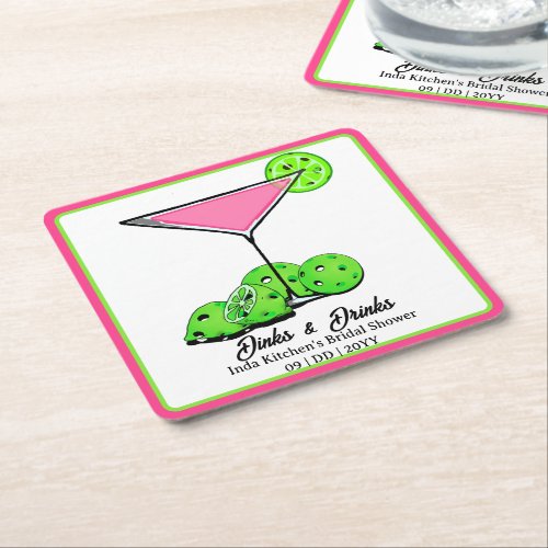 Pickleball Bridal Shower Dinks & Drinks Pink Cosmo