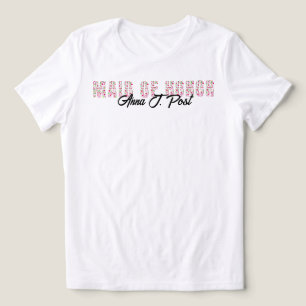 Pickleball Bridal Shower Maid of Honor Personalize Tri-Blend Shirt