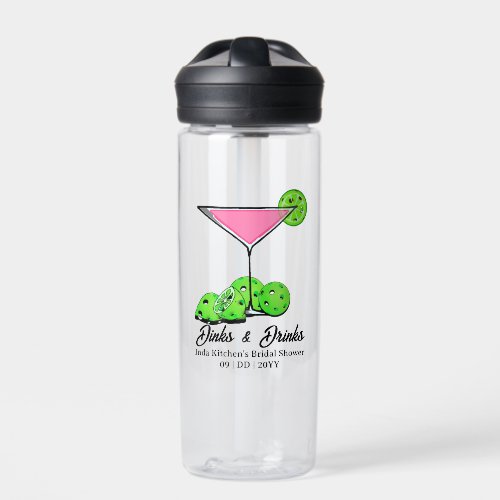 Pickleball Bridal Shower Pink Cocktail Personalize