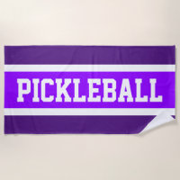 PICKLEBALL Bright Purple White Racing Stripes  