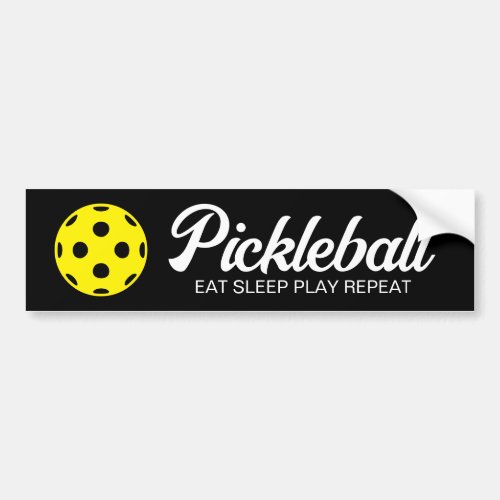 Pickleball bumper sticker Eat Sleep Play Repeat