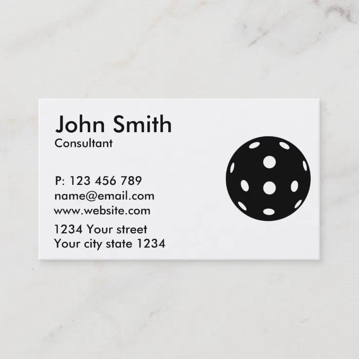 Pickleball Business Card Zazzle