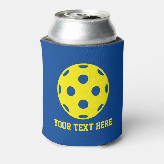 Pickleball can coolers with custom colors and text (Can Back)