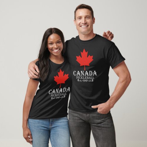 Pickleball Canada Flag Canadian Pickleball Player T_Shirt