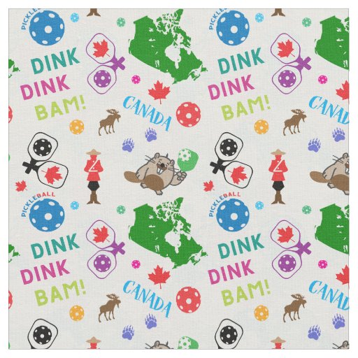 Pickleball Canada icons2, custom tile size! Fabric