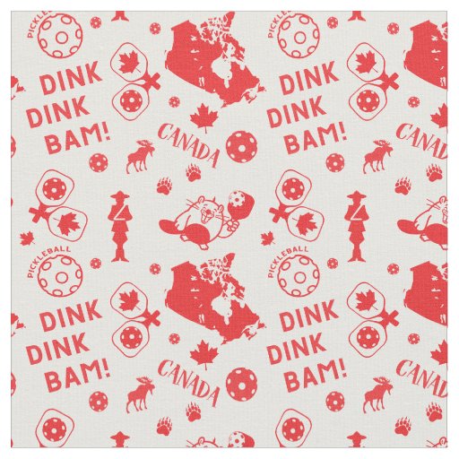 Pickleball Canada icons, custom tile size! Fabric