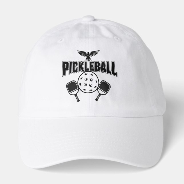 Pickleball cap design black and white (Front)