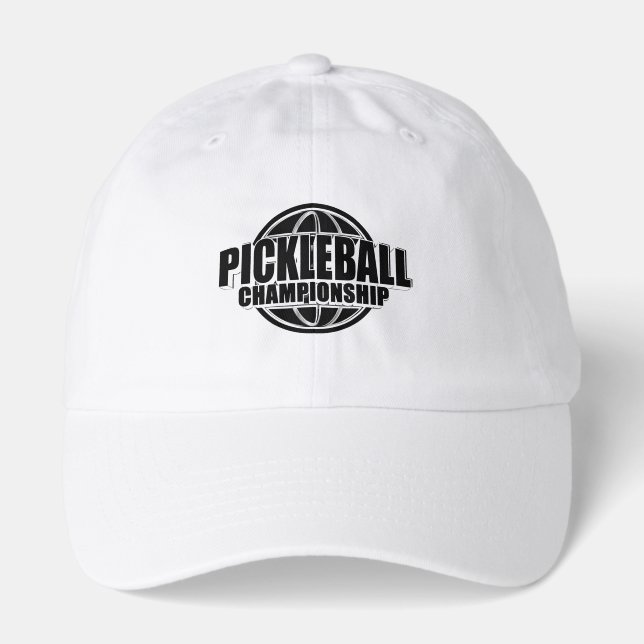 Pickleball cap design black and white (Front)