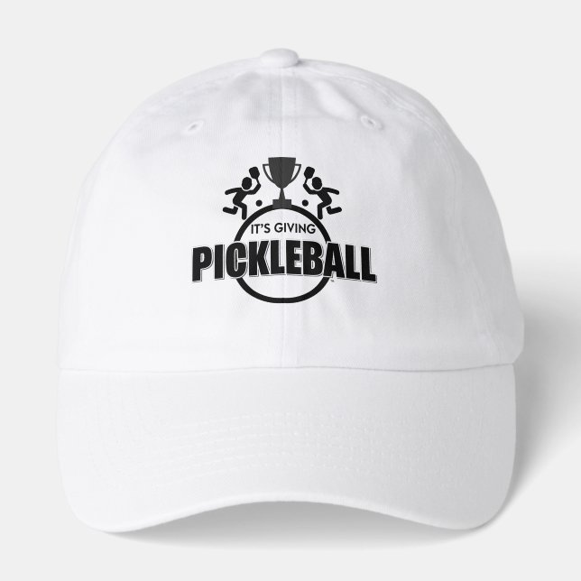 Pickleball cap design black and white (Front)