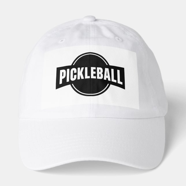 Pickleball cap design black and white (Front)