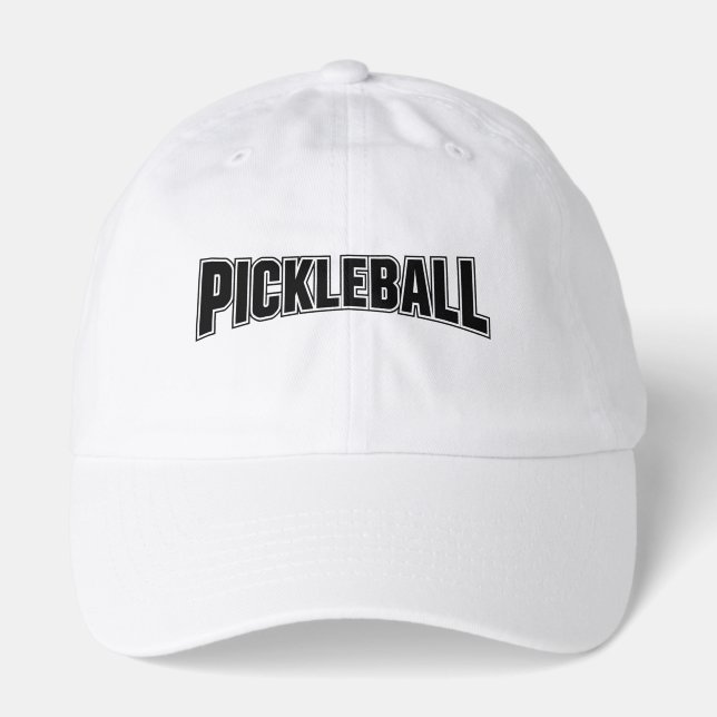 Pickleball cap design black and white (Front)