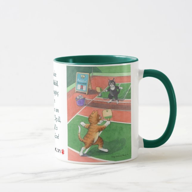 Pickleball Cats Bud & Tony Mug (Right)