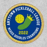 Pickleball Champion Royal Pickle Team Or League Patch at Zazzle