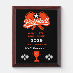 Pickleball Champion Team Winners Award Plaque