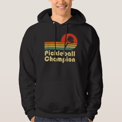 Pickleball Champion Vintage Funny Retro Pickleball Hoodie