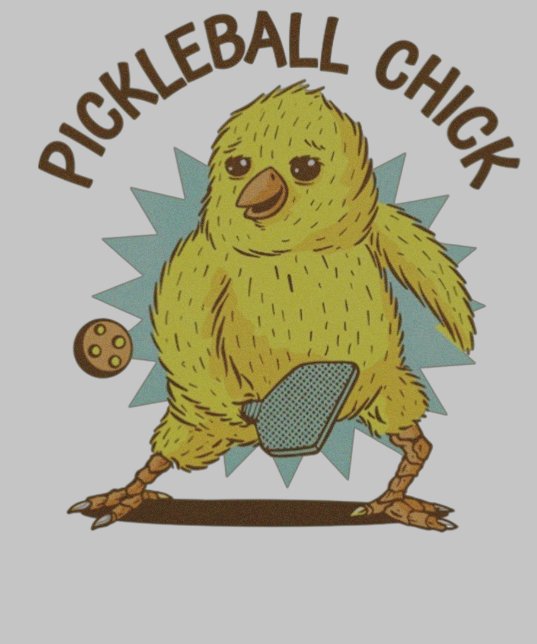 Pickleball Chick Funny Chicken  Hoodie (Collar)