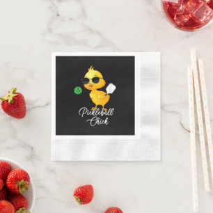 Pickleball Chick Funny Pickleball Napkins