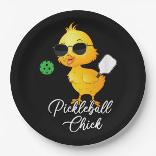 Pickleball Chick Funny Pickleball Paper Plates