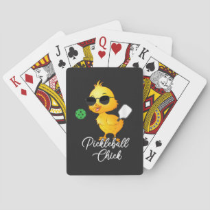 Pickleball Chick Funny Pickleball Poker Cards