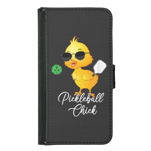 Pickleball Chick Funny Pickleball Samsung Galaxy Wallet Case (Front)
