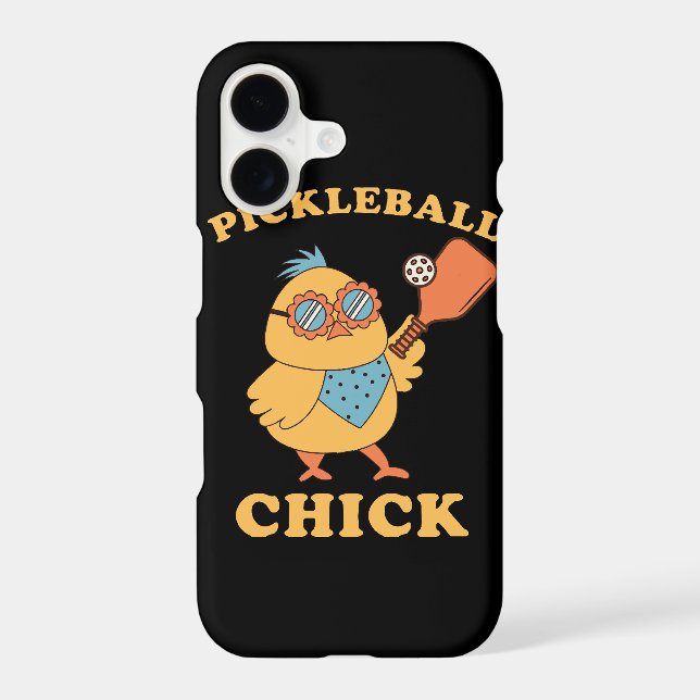 Pickleball Chick - retro Iphone Case (Back)