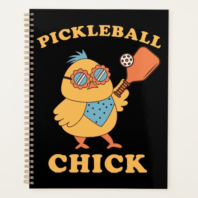 Pickleball Chick - retro Planner (Front)