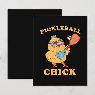 Pickleball Chick - retro RSVP Card