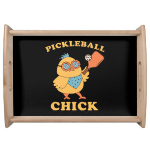 Pickleball Chick - retro Serving Tray