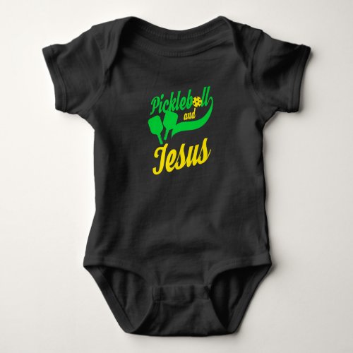 Pickleball Christian Jesus T_  Player  Dink Baby Bodysuit