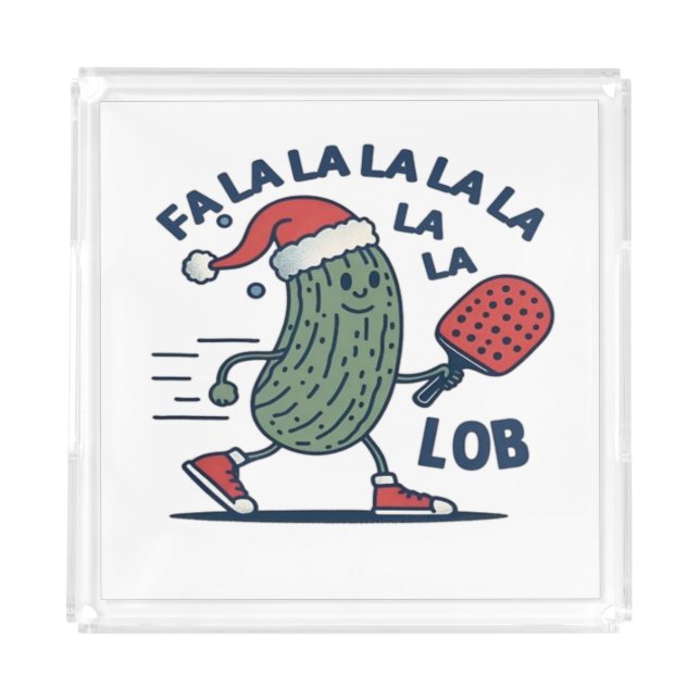 Pickleball Christmas Acrylic Tray (Front)