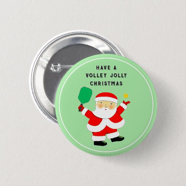 Pickleball Christmas Button (Front & Back)