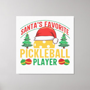 Pickleball Christmas Canvas Print