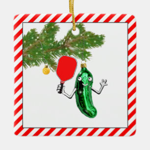Pickleball Christmas Collectible 2026 Ceramic Ornament