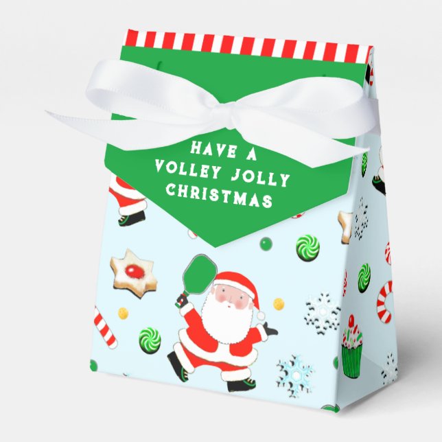 Pickleball Christmas Favor Box (Front Side)