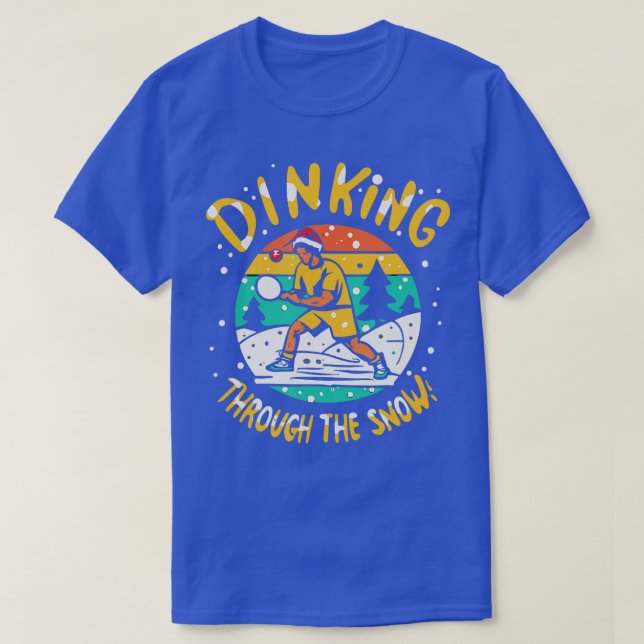 Pickleball Christmas Funny Sports Dinking Festive  T-Shirt (Design Front)