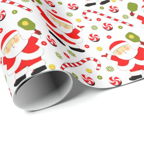 Pickleball Christmas Gift Wrapping Paper